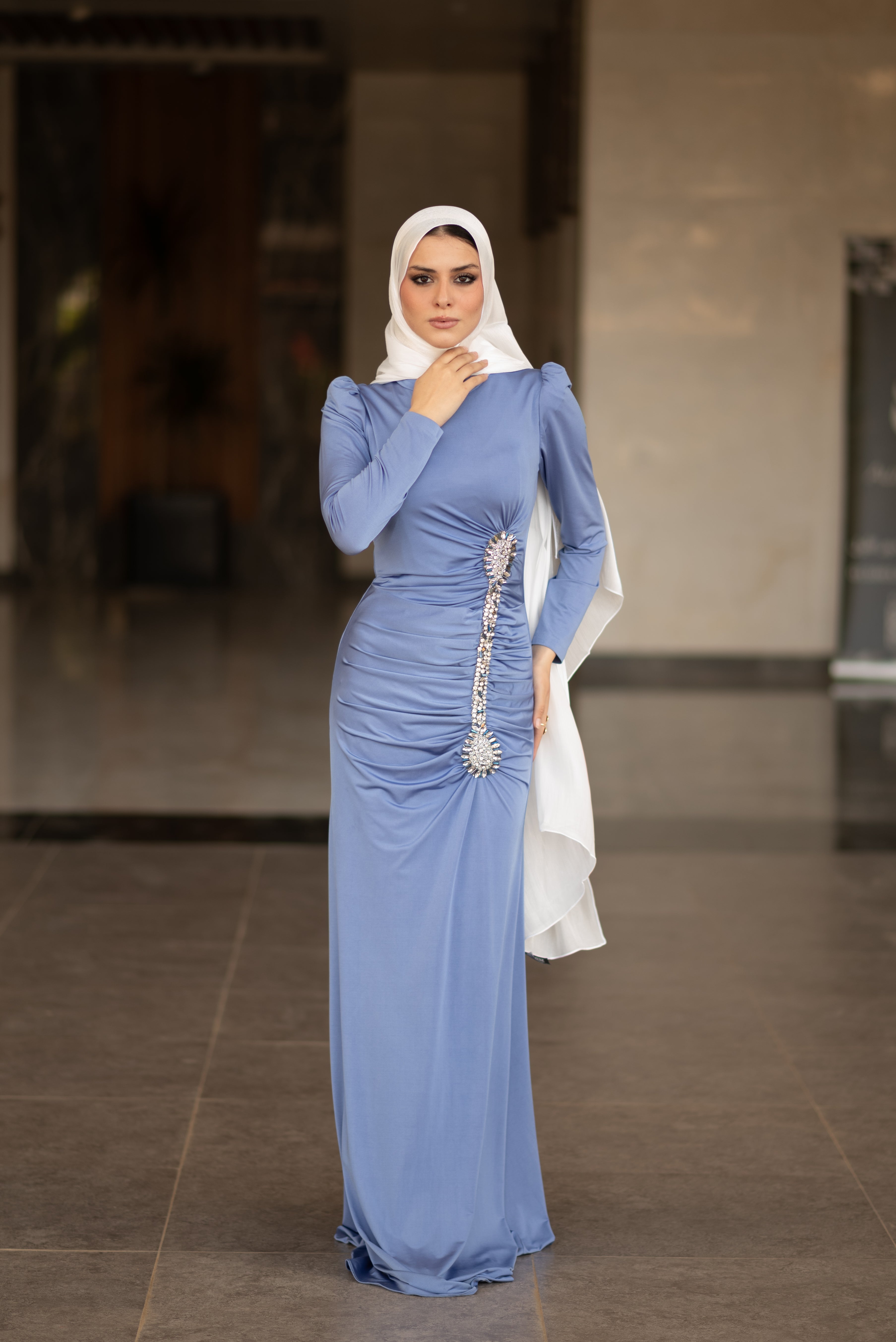 Zara Dress - Periwinkle Blue