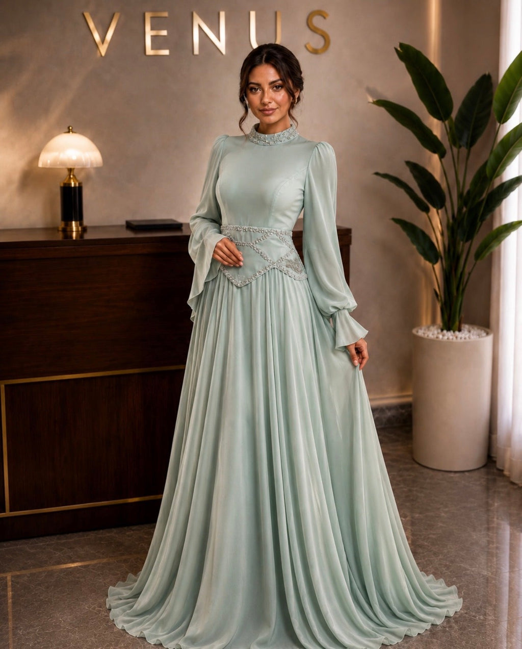 Crystal Dress-Sage