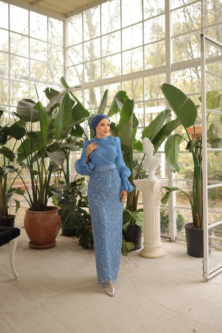 Celeste Dress Cornflower Blue