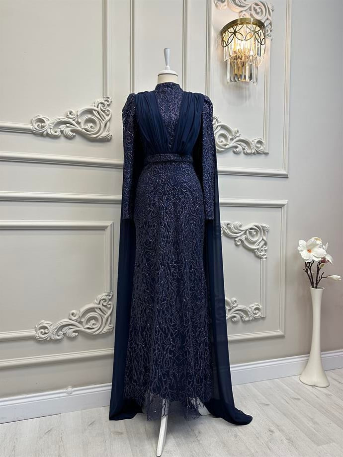 Isabella Dress - Navy Blue