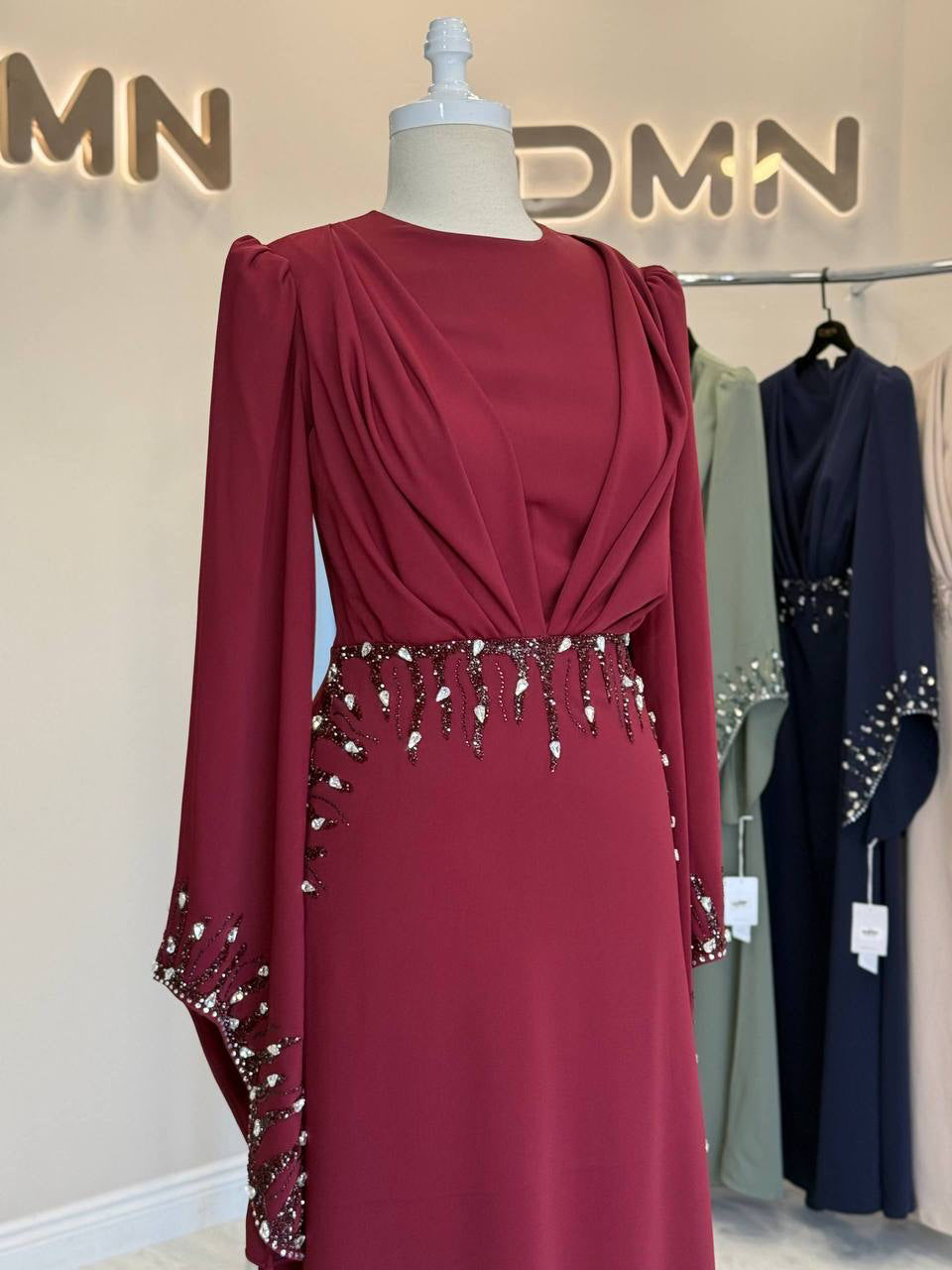 Celeste Dress - Burgundy