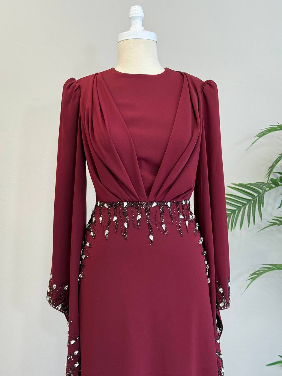 Celeste Dress - Burgundy