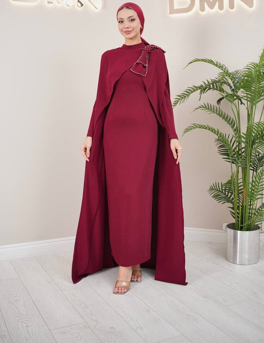 Layla Dress - Wine Red