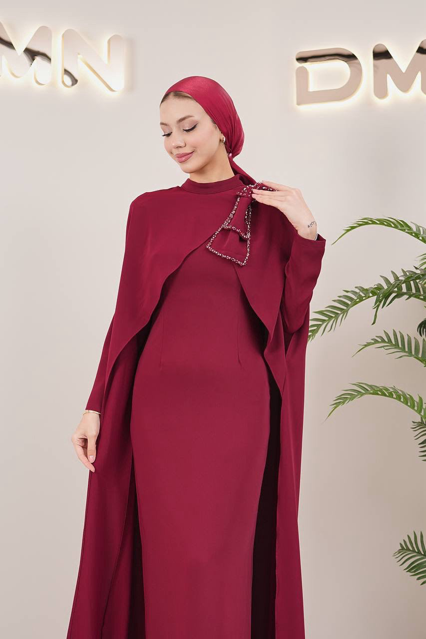 Layla Dress - Wine Red